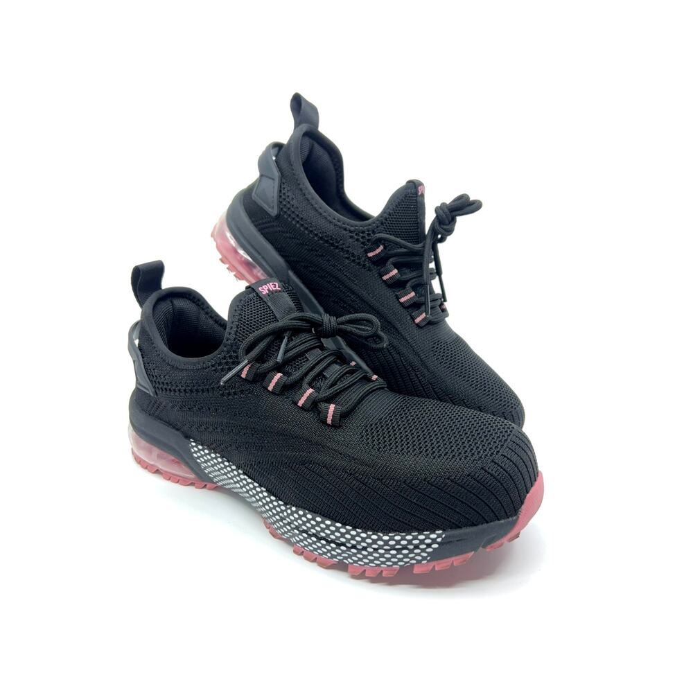 SPIEZ Women’s 8 Composite Toe Safety Work Sneakers Black Pink